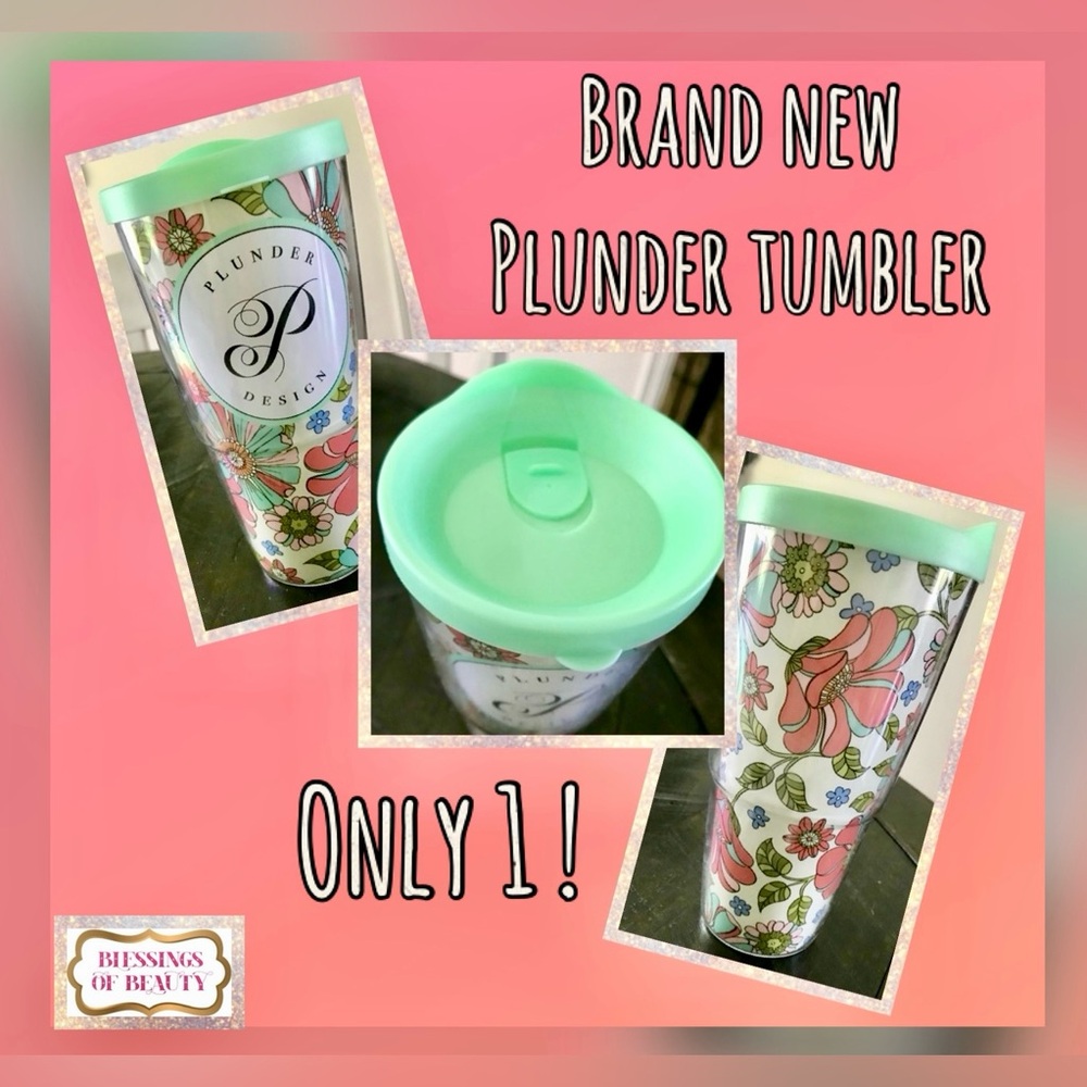 Brand NEW Plunder Floral Tumbler Cup